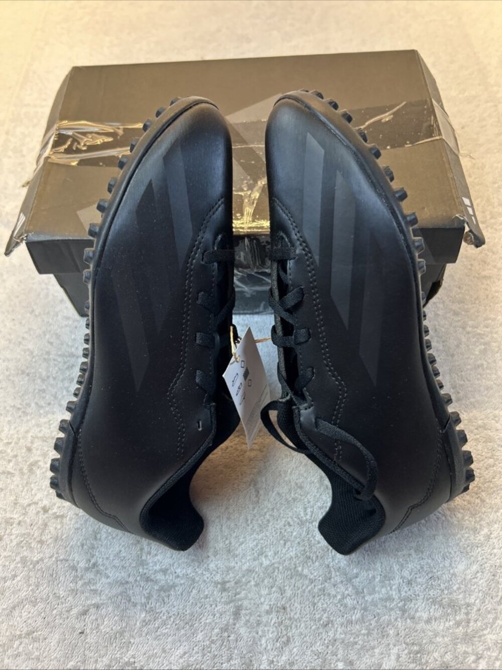 Adidas Kids Size 6 X Crazyfast.4 Turf TF Black Soccer Shoes Cleats NEW in Box - Picture 4 of 10